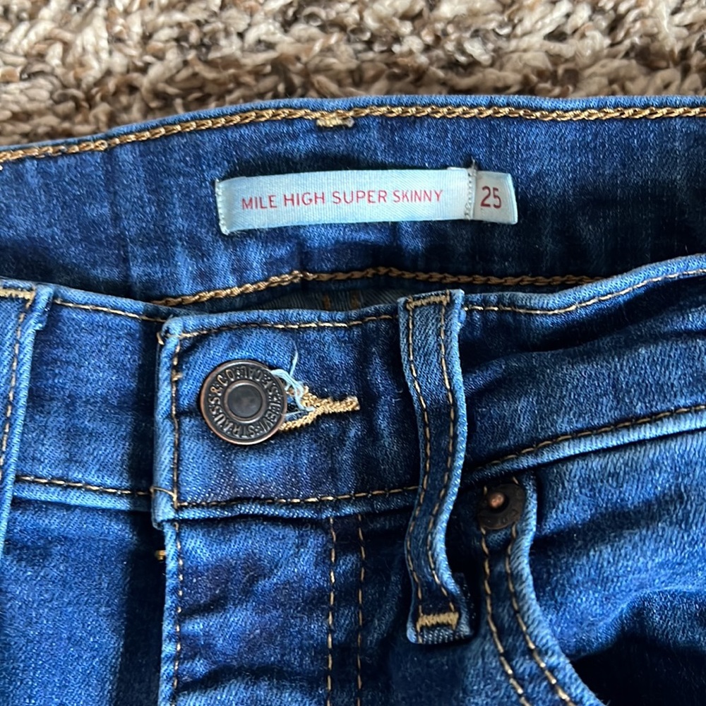 Levi’s Jeans Mile High Super Skinny Size 25 - Picture 2 of 7